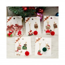 Wholesale Christmas Asymmetrical Earrings